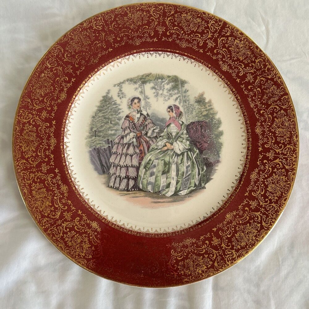 Salem Victorian Imperial Century Gold Filigree Accent Service Plate Vintage